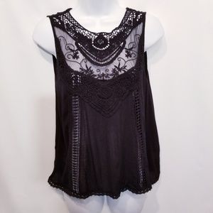 ACEMI Sheer Lace Cutout Top